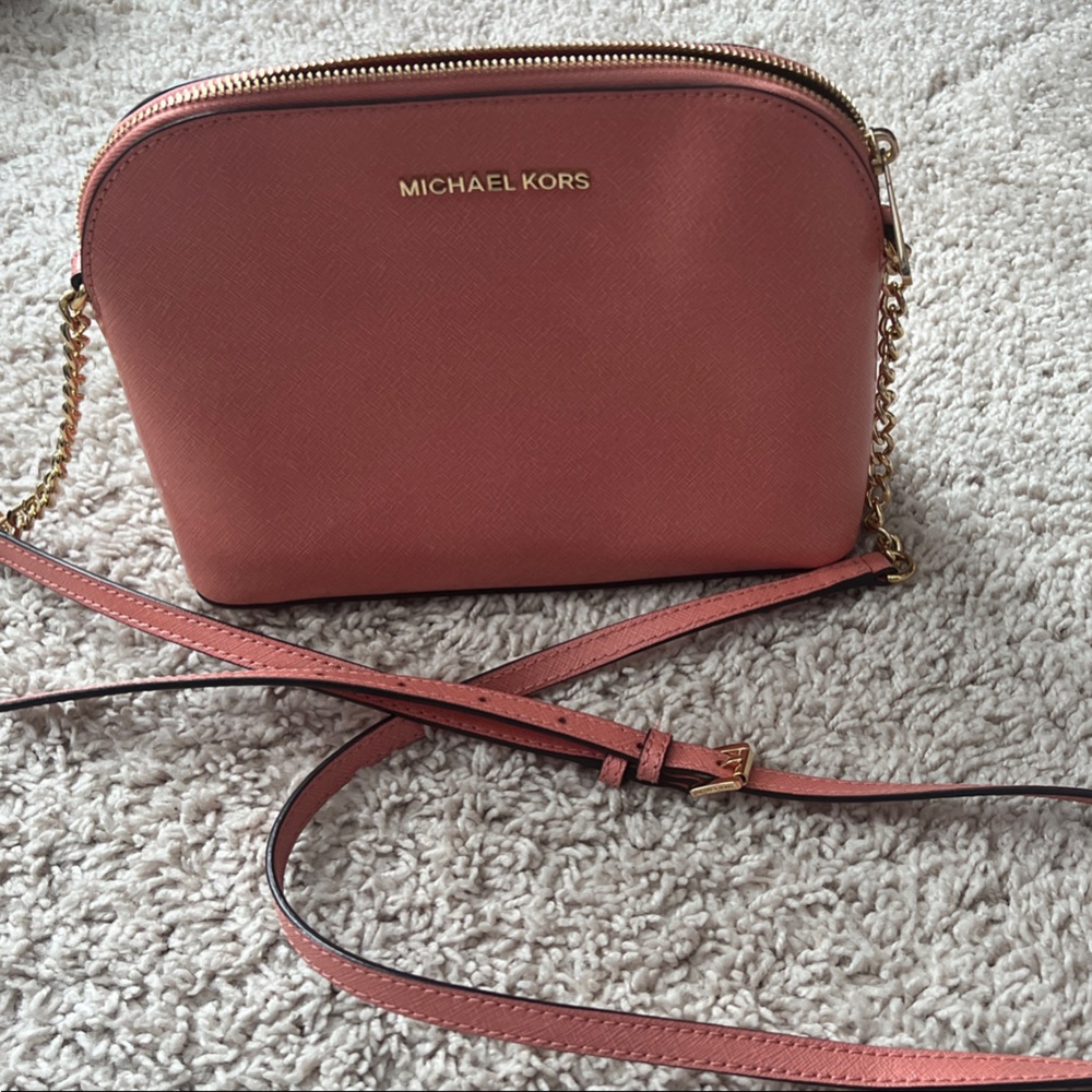 Michael Kors Rose-Tan Saffiano Crossbody Bag
